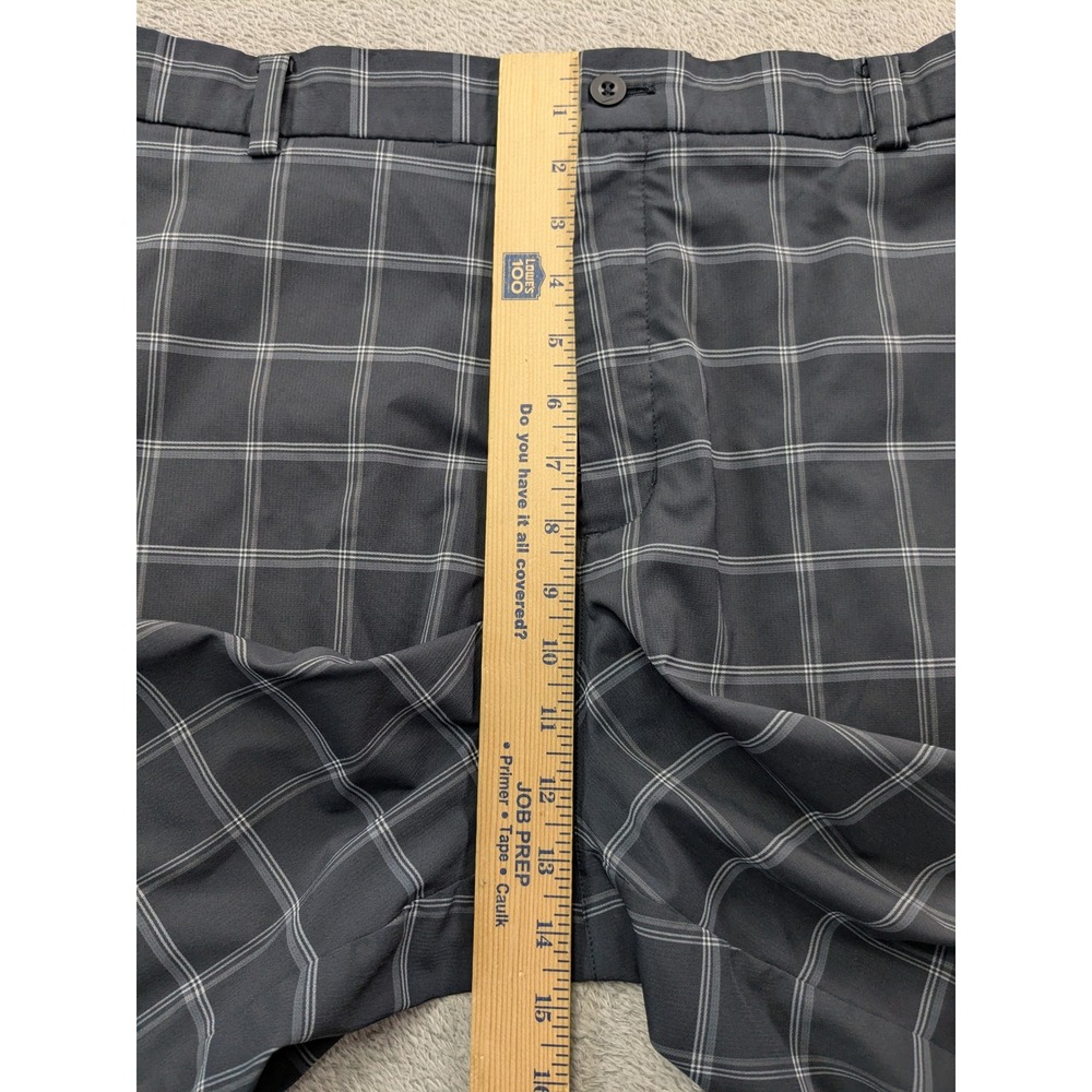 Nike Golf Mens Black Grey Plaid Performance Shorts Size 38 Stretch Checkered - Picture 7 of 13